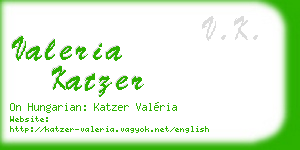 valeria katzer business card